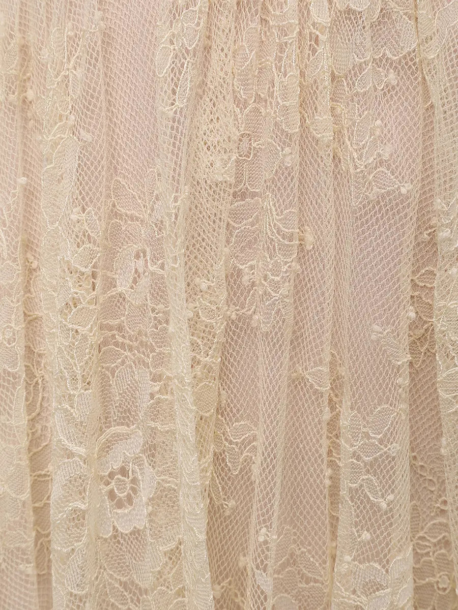 Платье кружевное ALBERTA FERRETTI 261U_0410-1648 0005 Бежевый  Фото 6