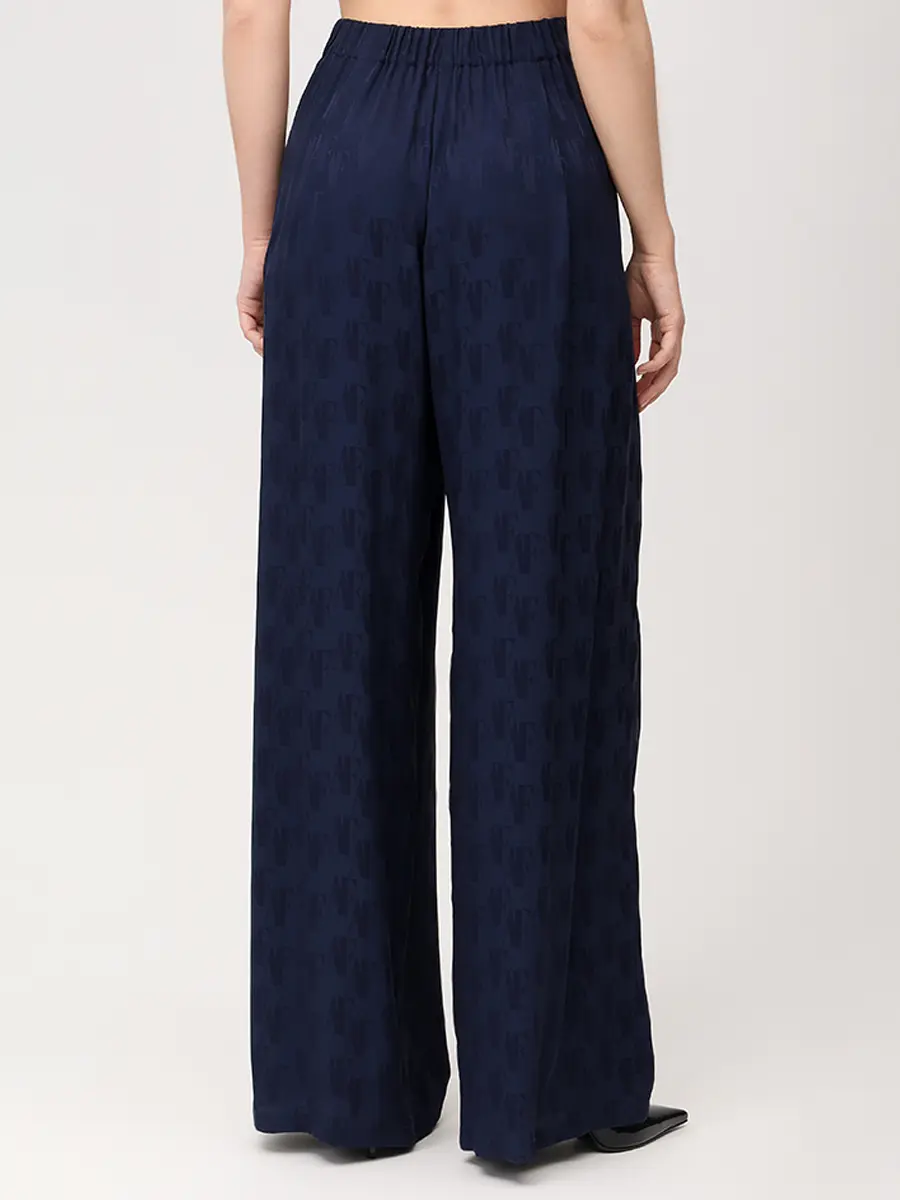 Брюки из ацетата и шелка ALBERTA FERRETTI 261U_0325-1626 0290 Синий  Фото 3