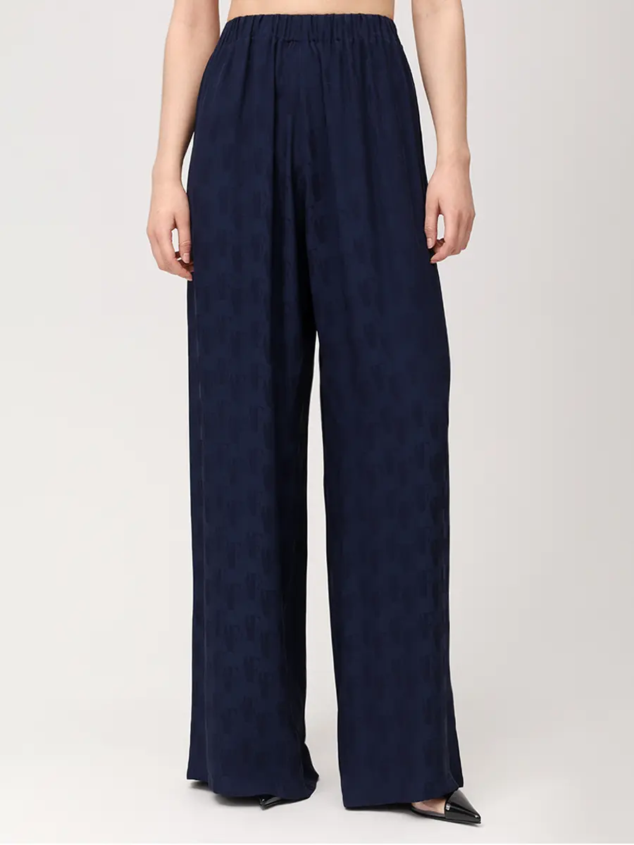 Брюки из ацетата и шелка ALBERTA FERRETTI 261U_0325-1626 0290 Синий  Фото 4