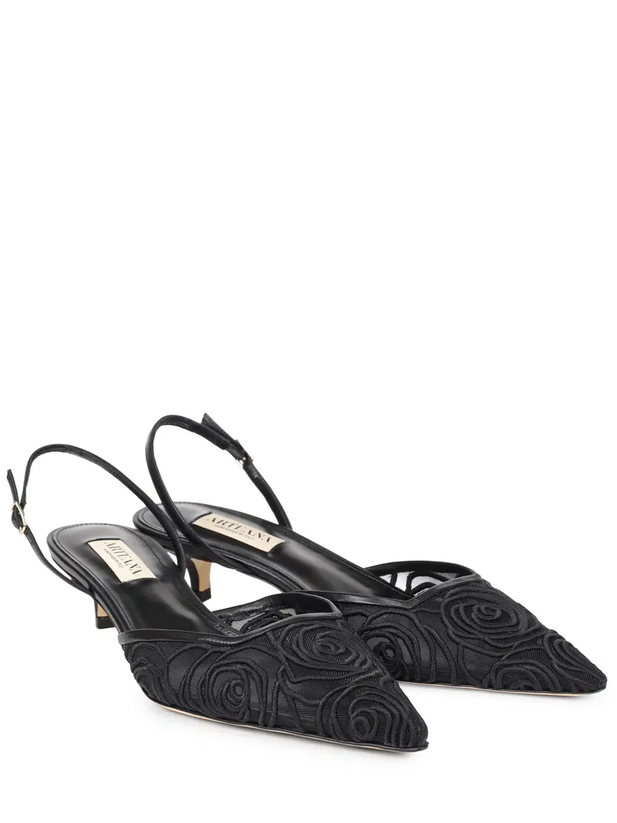 Туфли текстильные ARTEANA SORRENTO 35 SLINGBACK PUMP Черный  Фото 2