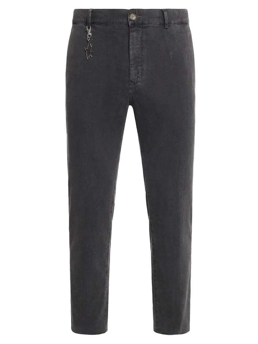 Джинсы Regular Fit из хлопка и лиоцелла PAUL & SHARK 26414148/J08 Серый 