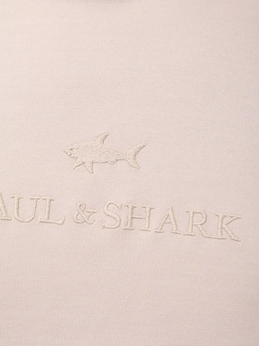 Худи хлопковое PAUL & SHARK 26411823/348 Бежевый  Фото 6