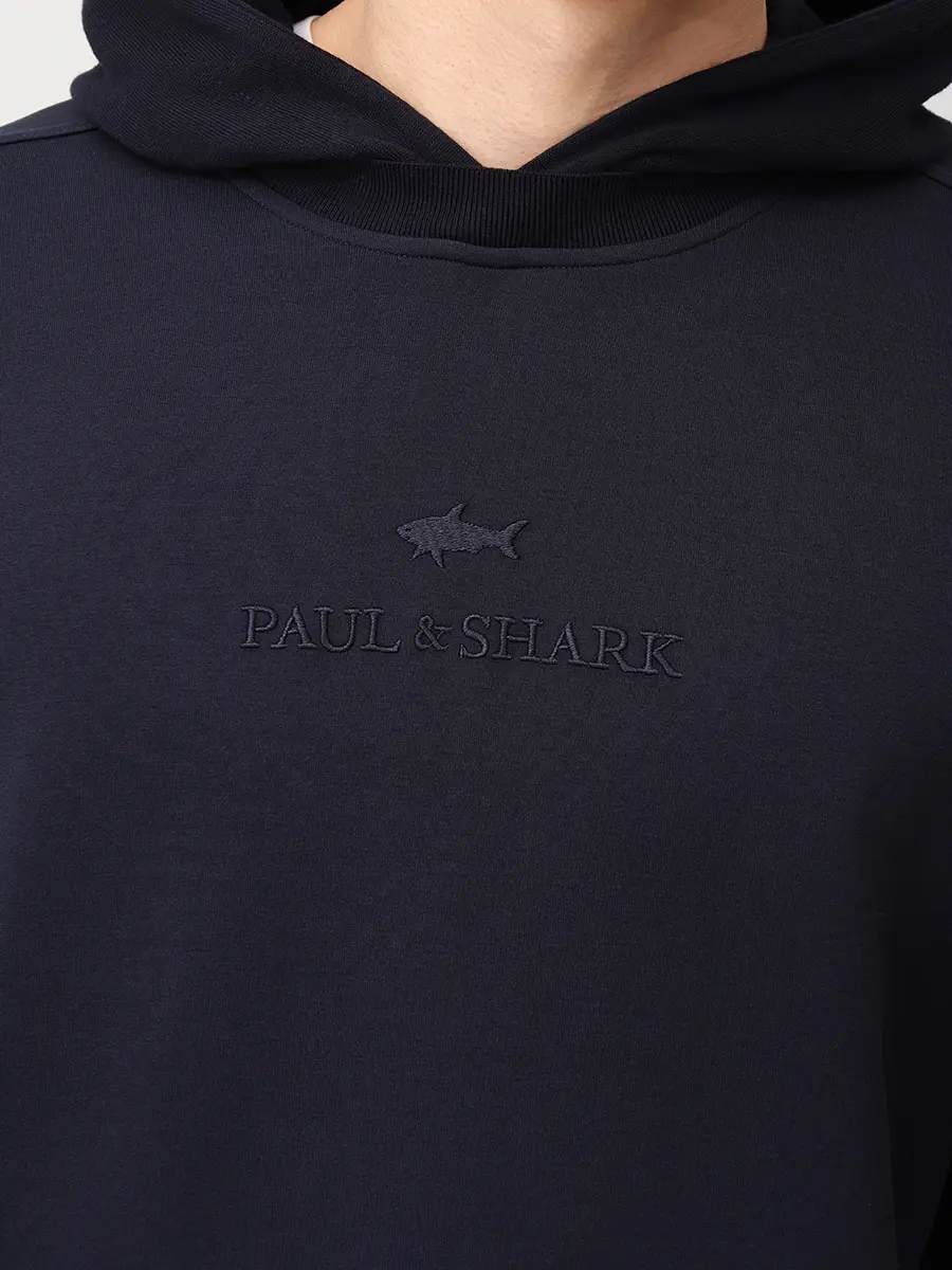 Худи хлопковое PAUL & SHARK 26411823/050 Синий  Фото 5