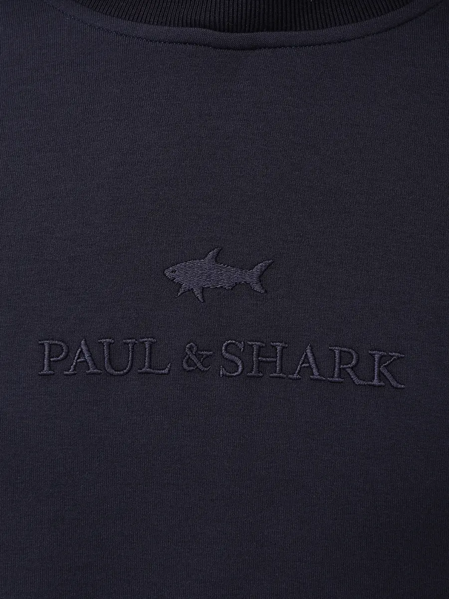 Худи хлопковое PAUL & SHARK 26411823/050 Синий  Фото 6