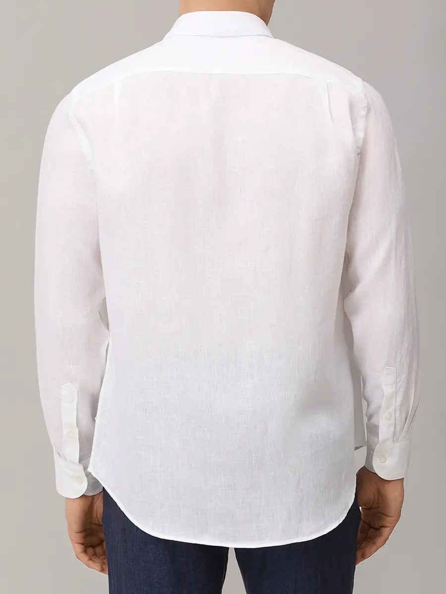 Рубашка Regular Fit льняная PAUL & SHARK 26413160CF/010 Белый  Фото 3