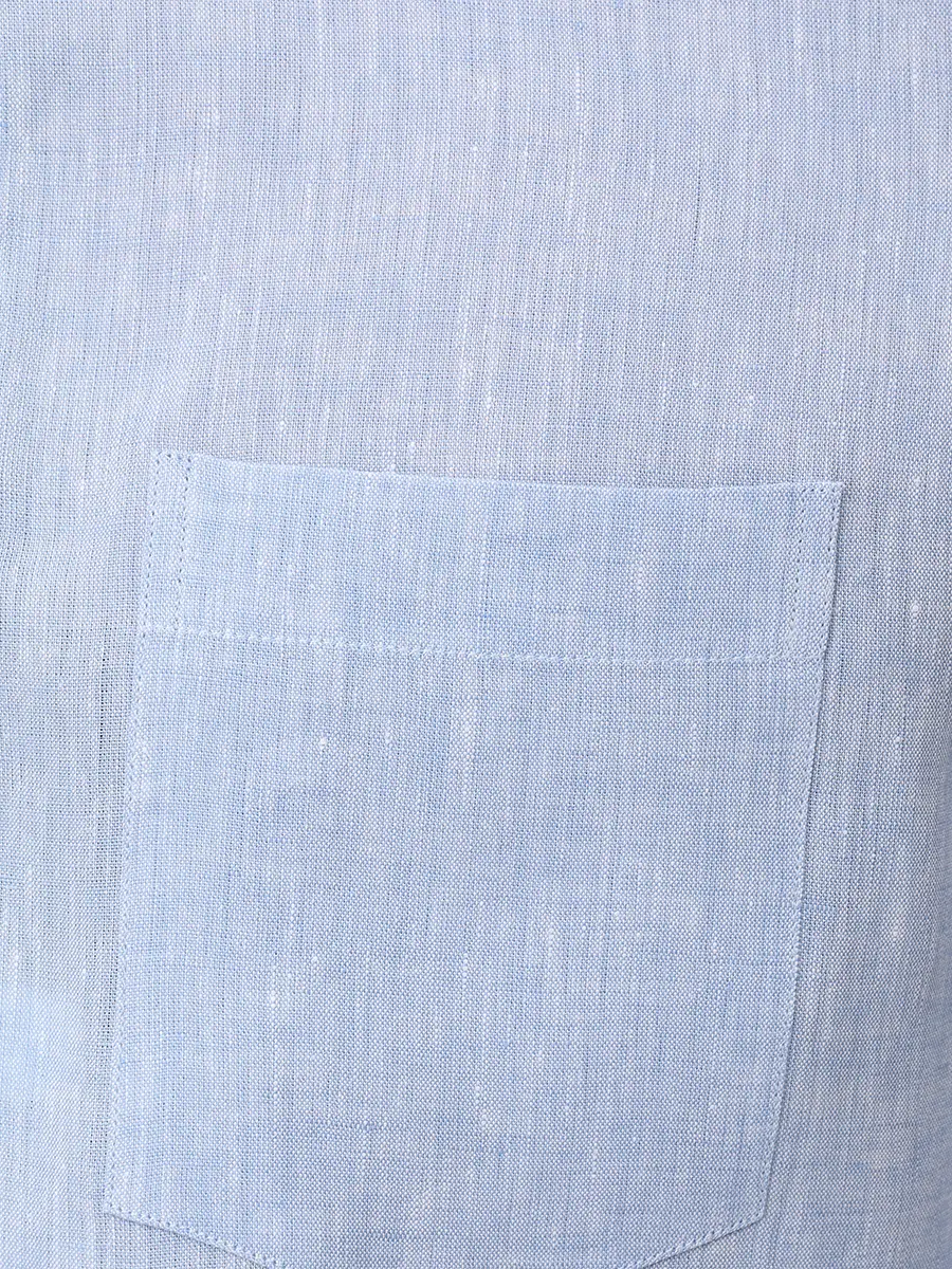 Рубашка Regular Fit льняная PAUL & SHARK 26413306/364 Голубой  Фото 5