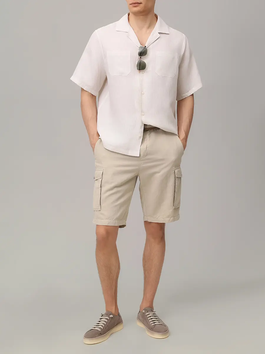 Рубашка Regular Fit льняная PAUL & SHARK 26413315/096 Белый  Фото 2