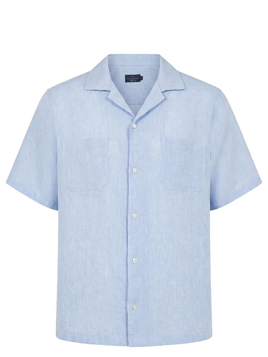 Рубашка Regular Fit льняная PAUL & SHARK 26413315/364 Голубой 