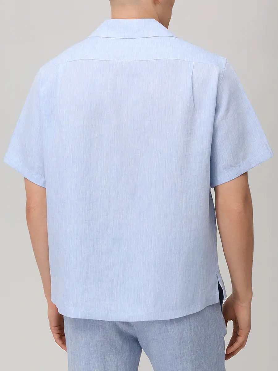 Рубашка Regular Fit льняная PAUL & SHARK 26413315/364 Голубой  Фото 3