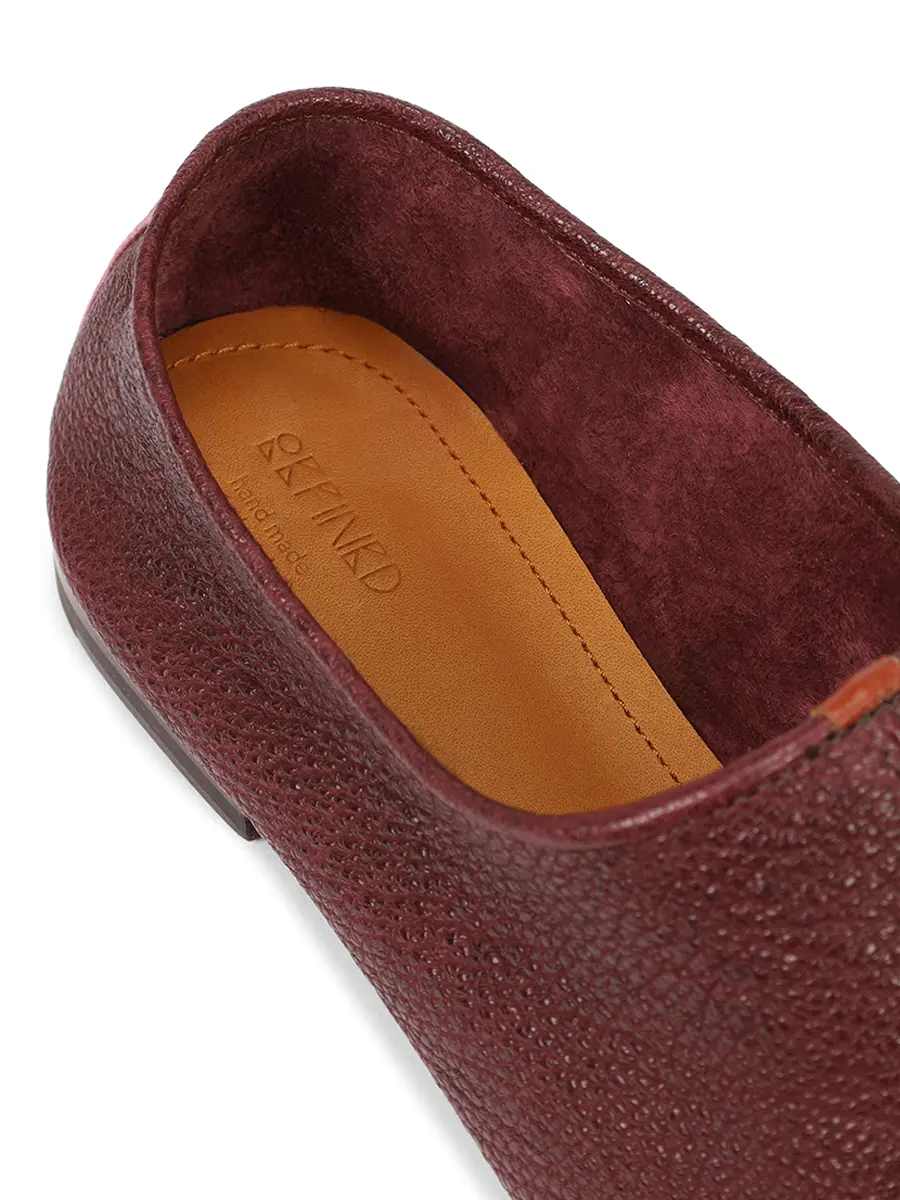 Балетки кожаные REFINED Bal136.19.psxl609.SS25 Бордовый  Фото 6