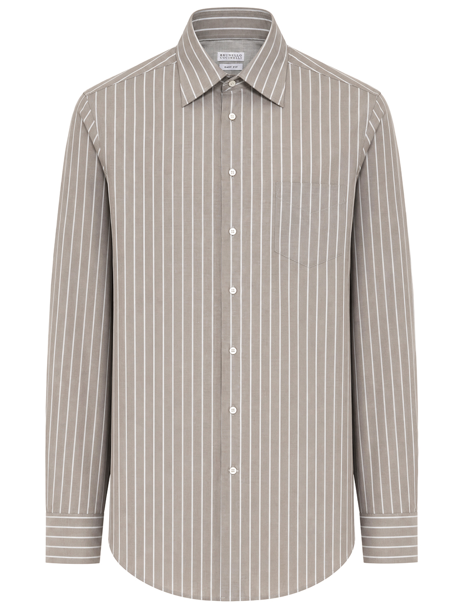 Рубашка Easy Fit хлопковая BRUNELLO CUCINELLI