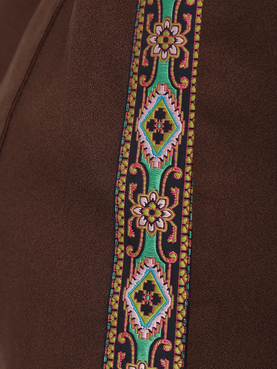 Брюки однотонные ETRO WREA0072 99TUSO5 M1512 Коричневый  Фото 6