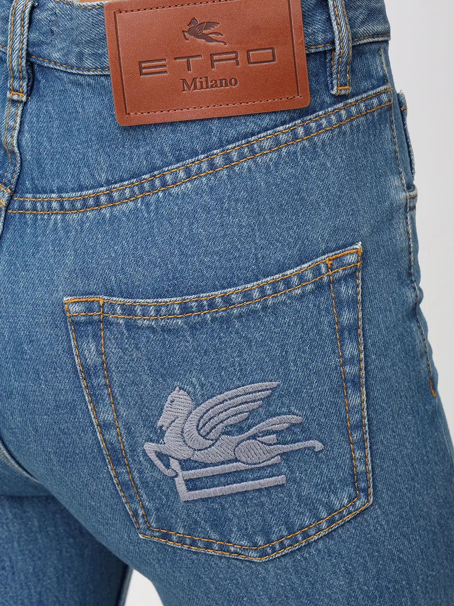 Джинсы хлопковые ETRO WRNB0002 AD342 S9000 Синий  Фото 5