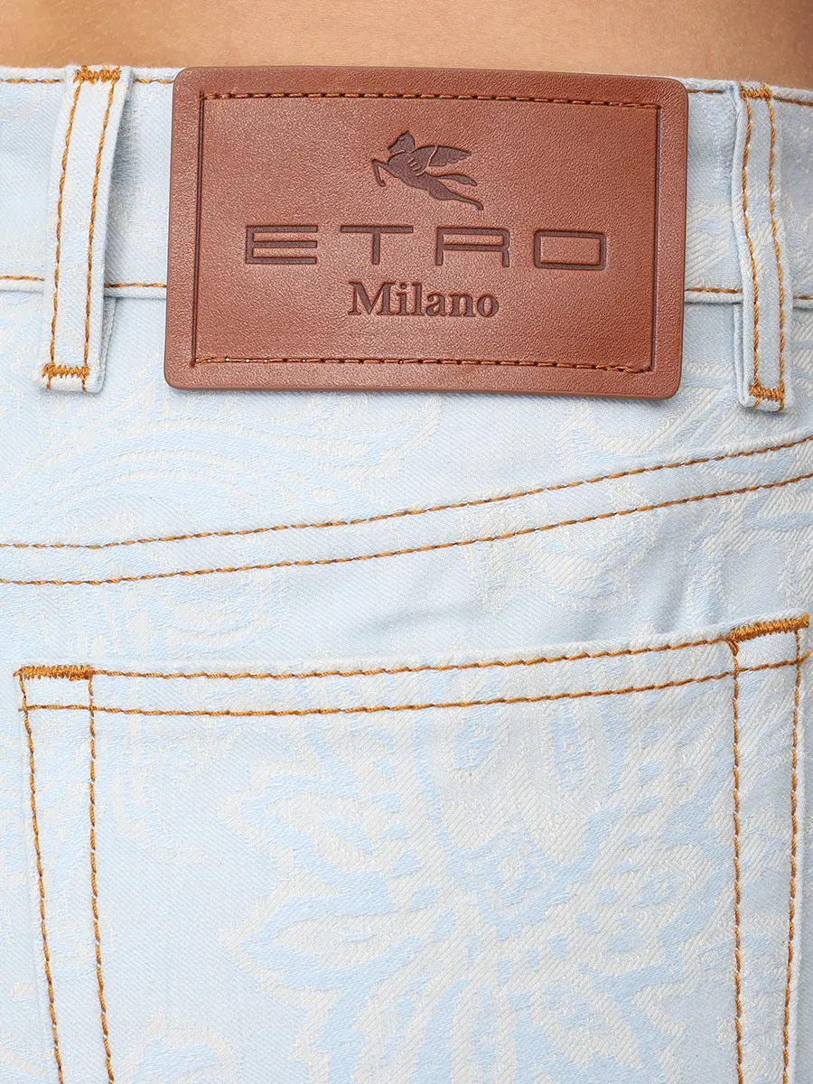 Джинсы хлопковые ETRO WRNB0029 99TJEI5 S9880 Голубой  Фото 5