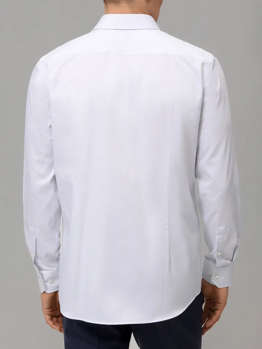 Рубашка Slim Fit хлопковая BOSS 50560750/100 Голубой  Фото 3