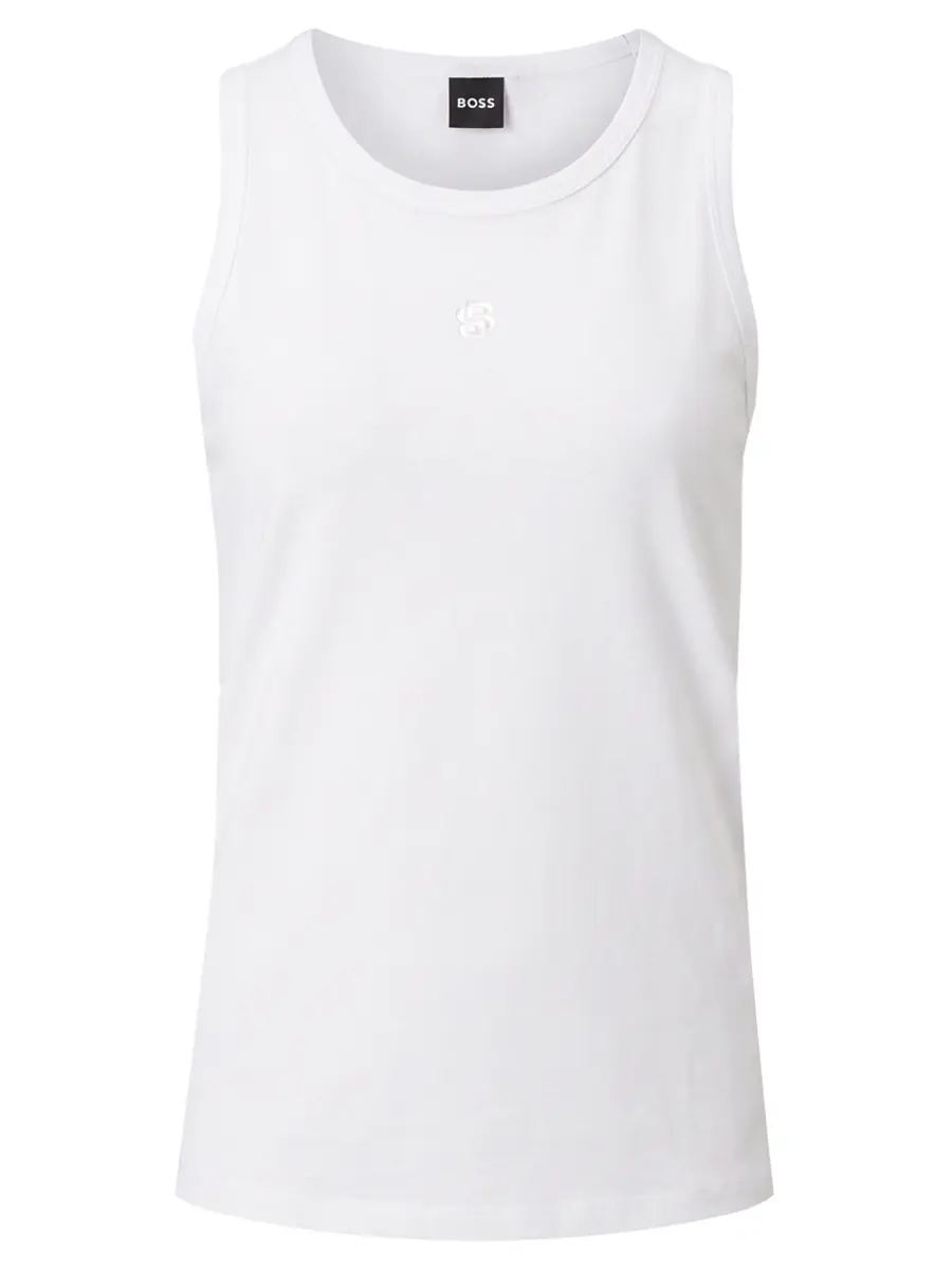 Топ из хлопка и модала BOSS 50557343/100 Белый 