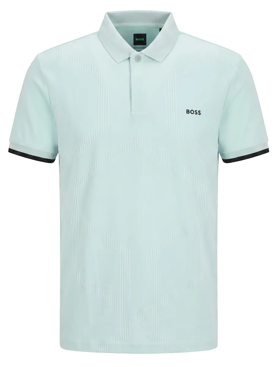 Поло Regular Fit BOSS 50554561/447 Бирюзовый 