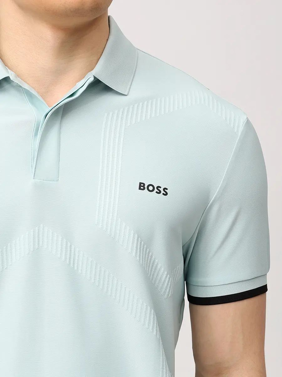 Поло Regular Fit BOSS 50554561/447 Бирюзовый  Фото 5
