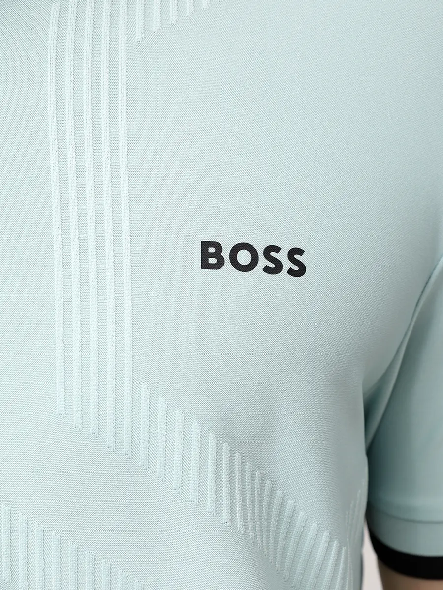 Поло Regular Fit BOSS 50554561/447 Бирюзовый  Фото 6