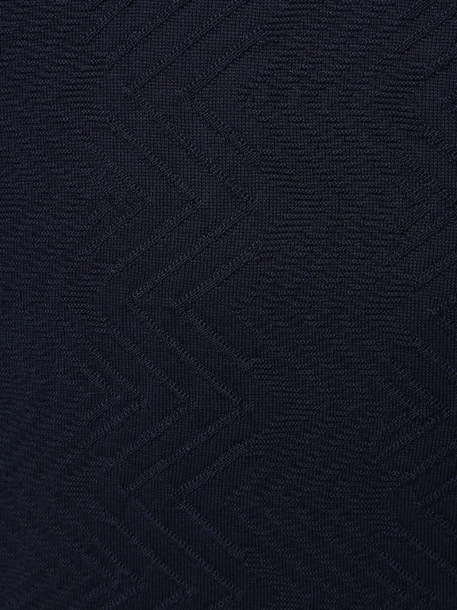 Поло шелковое BERTOLO LUXURY MENSWEAR 902561/002556/1116 Темно- Синий  Фото 6
