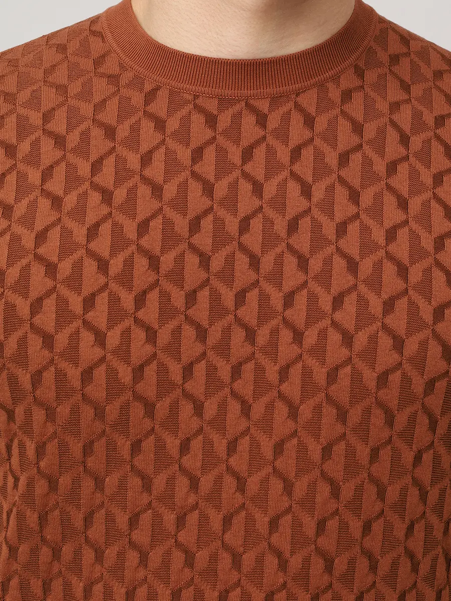 Футболка хлопковая BERTOLO LUXURY MENSWEAR 902535/002546/1191 Оранжевый  Фото 5