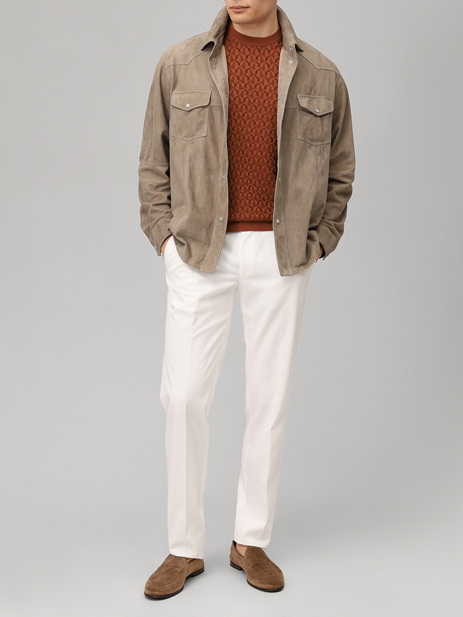 Футболка хлопковая BERTOLO LUXURY MENSWEAR 902535/002546/1191 Оранжевый  Фото 2