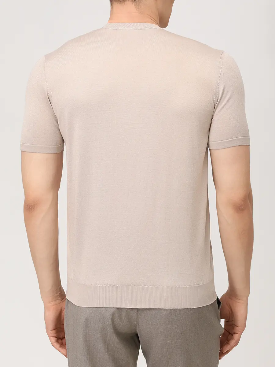 Футболка шелковая BERTOLO LUXURY MENSWEAR 902573/002545/0603 Бежевый  Фото 3
