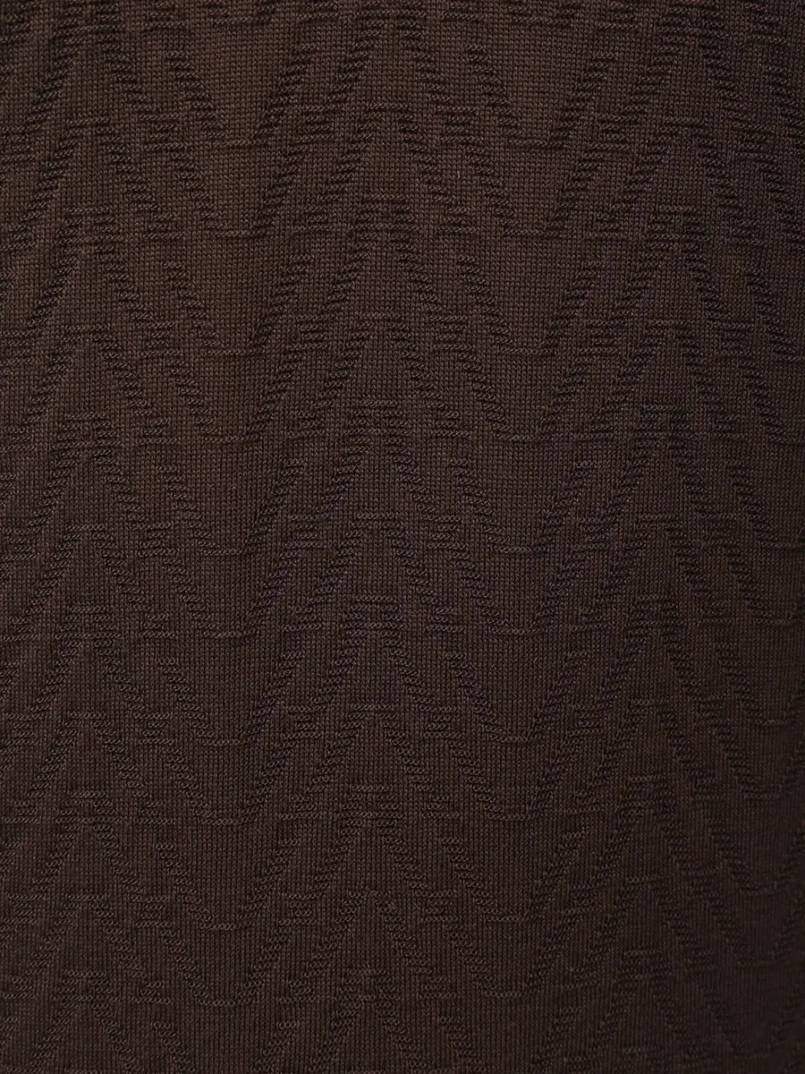 Поло шелковое BERTOLO LUXURY MENSWEAR 902574/002545/1220 Темно- Коричневый  Фото 6