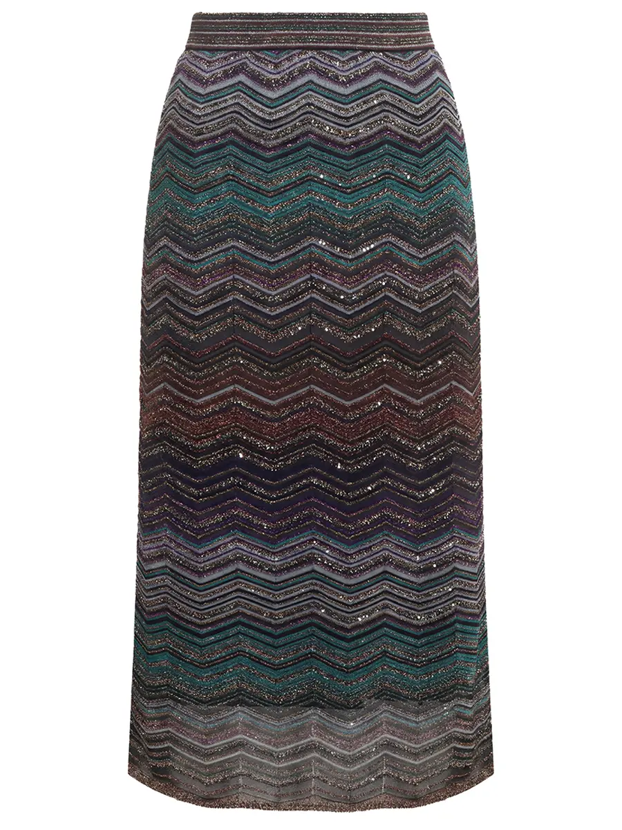 Юбка из вискозы MISSONI DS26SH0S-BK019 SM9ZT Мультиколор 