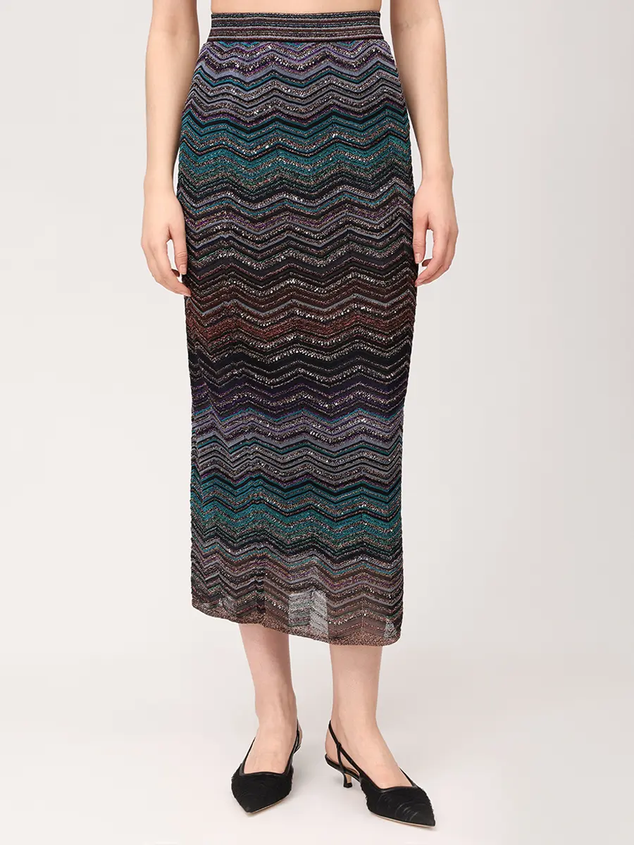 Юбка из вискозы MISSONI DS26SH0S-BK019 SM9ZT Мультиколор  Фото 4