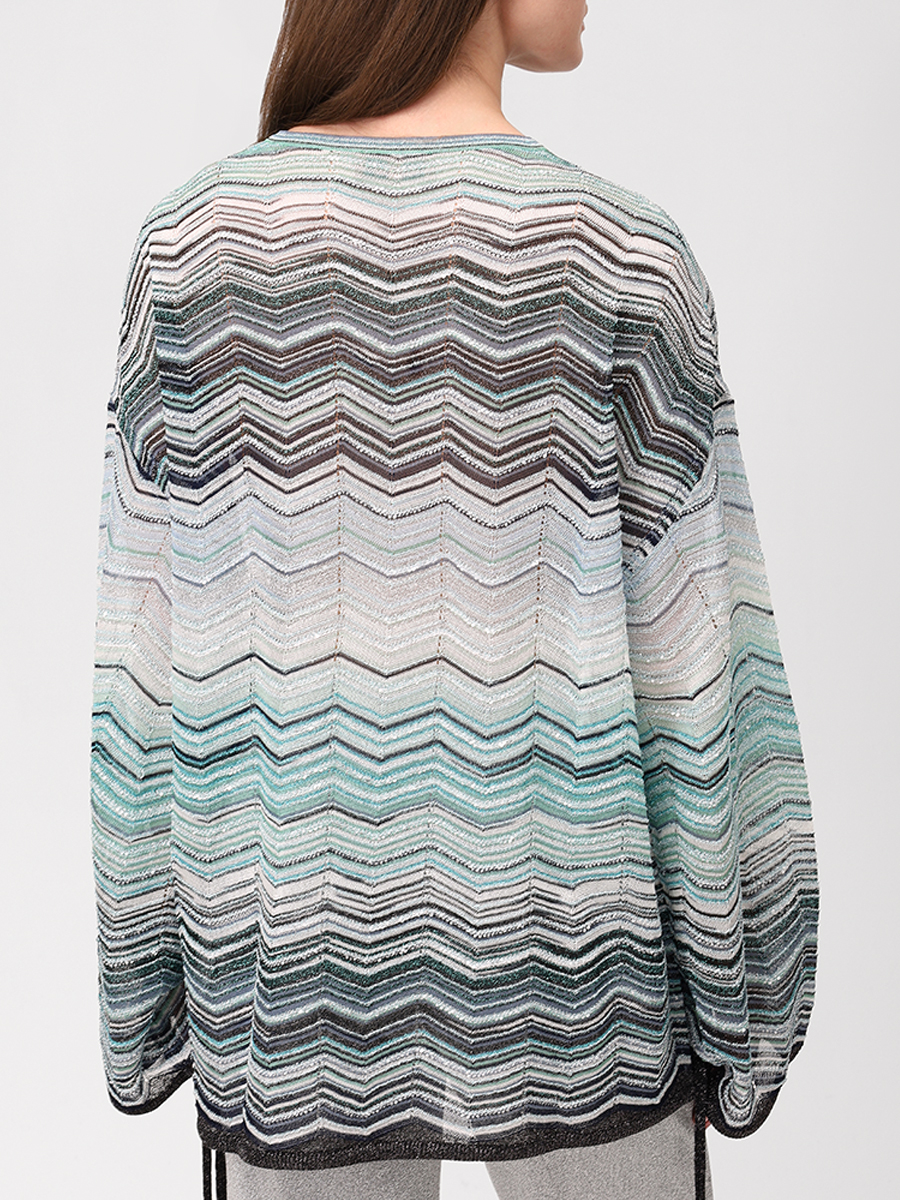 Пуловер из вискозы MISSONI DS26SJ0F-BK01H9 SMSN4 Бирюзовый  Фото 3