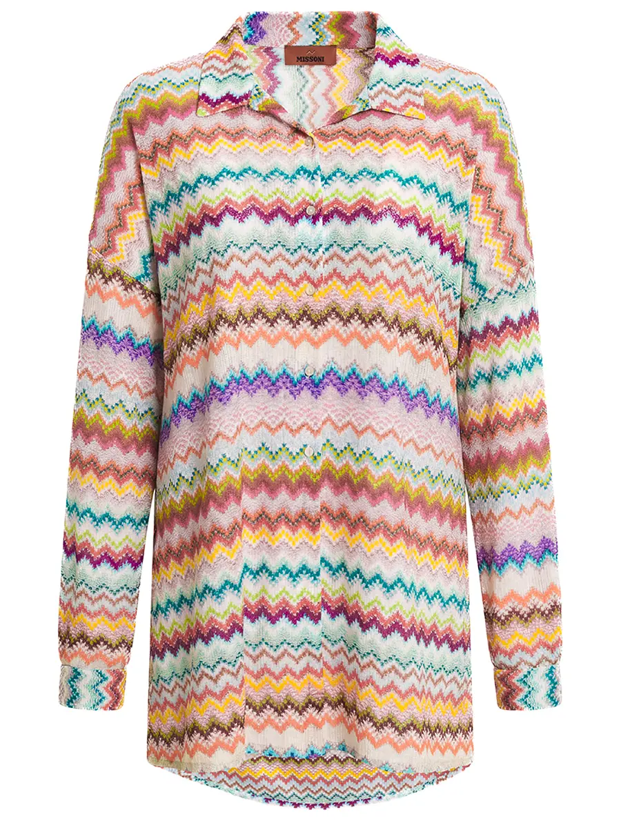 Рубашка из вискозы MISSONI MC24SK00-BR014F SM9WV Мультиколор 
