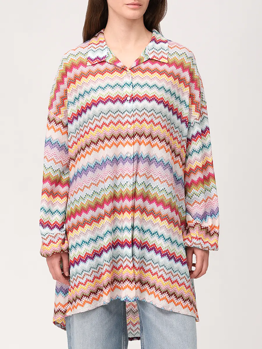 Рубашка из вискозы MISSONI MC24SK00-BR014F SM9WV Мультиколор  Фото 4