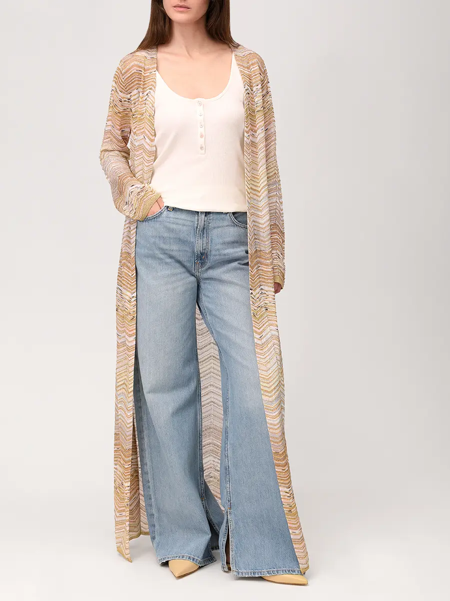 Кардиган из вискозы MISSONI DS26SM0H-BK01H9 SM9ZU Золотой  Фото 2