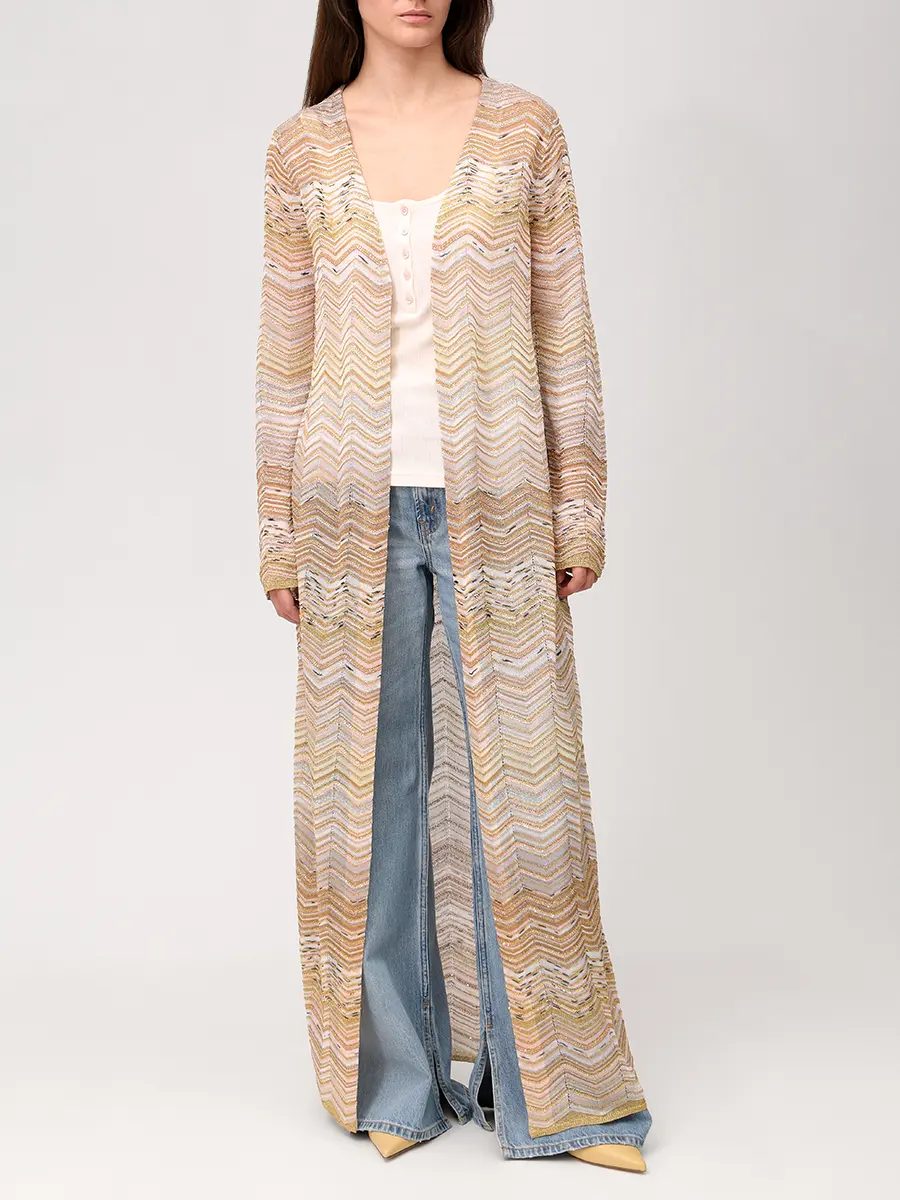 Кардиган из вискозы MISSONI DS26SM0H-BK01H9 SM9ZU Золотой  Фото 4