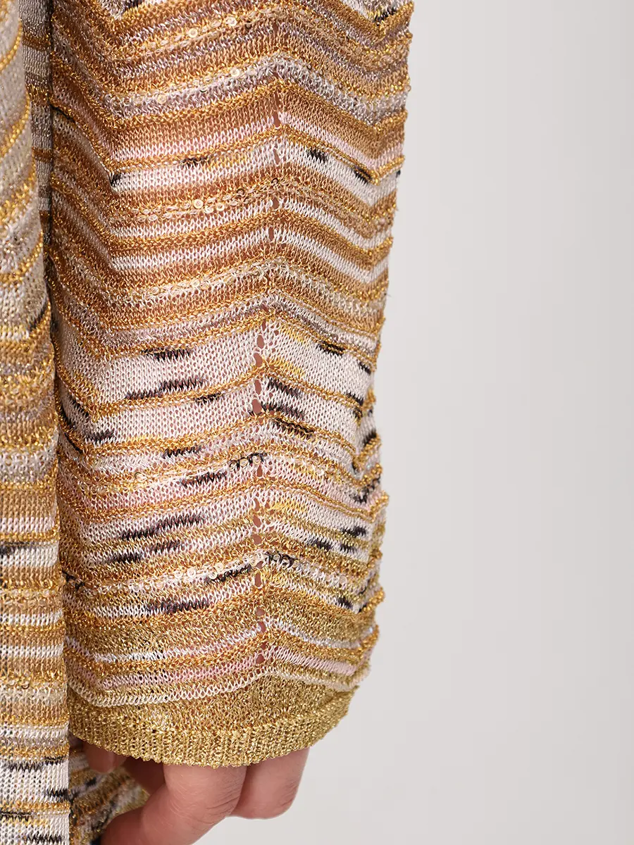 Кардиган из вискозы MISSONI DS26SM0H-BK01H9 SM9ZU Золотой  Фото 6