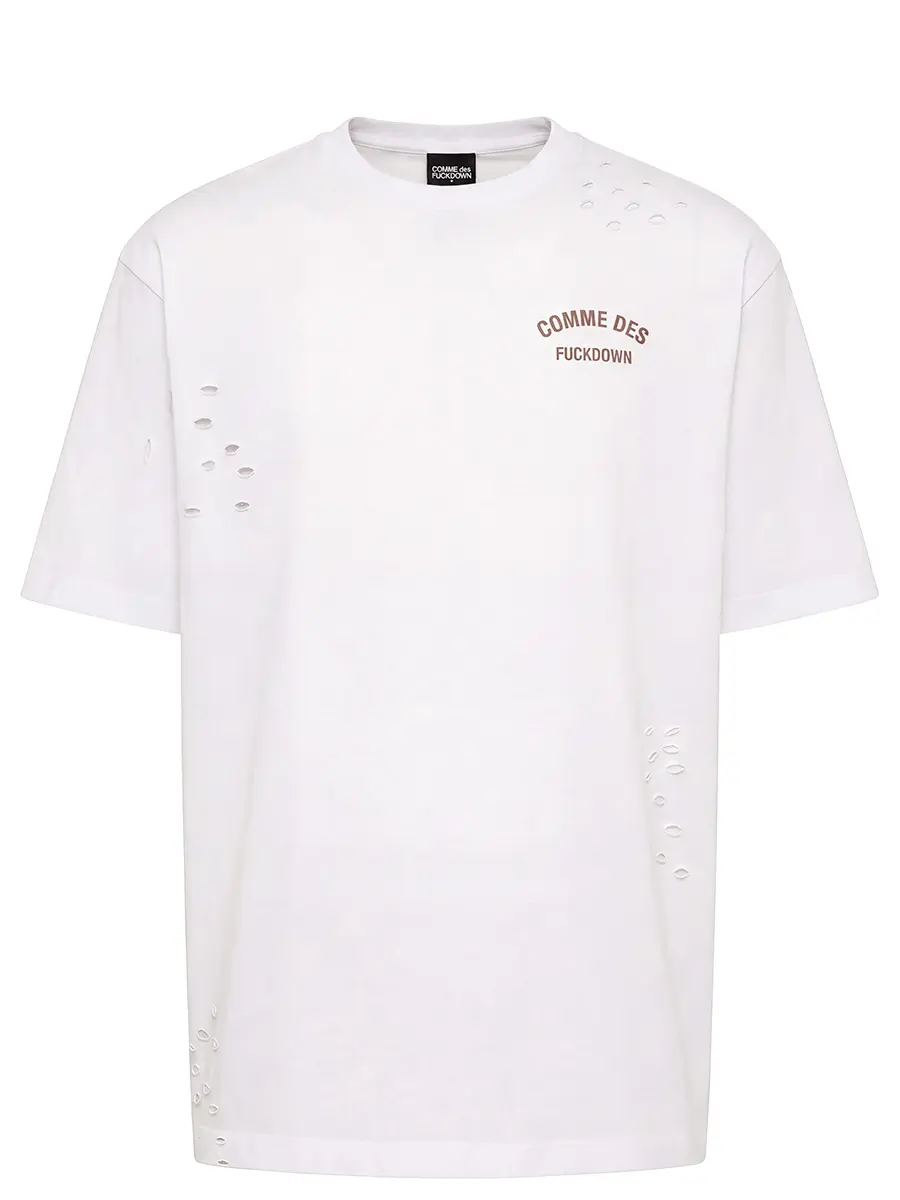 Футболка хлопковая COMME DES FUCKDOWN CFABM01923 BIANCO Белый 