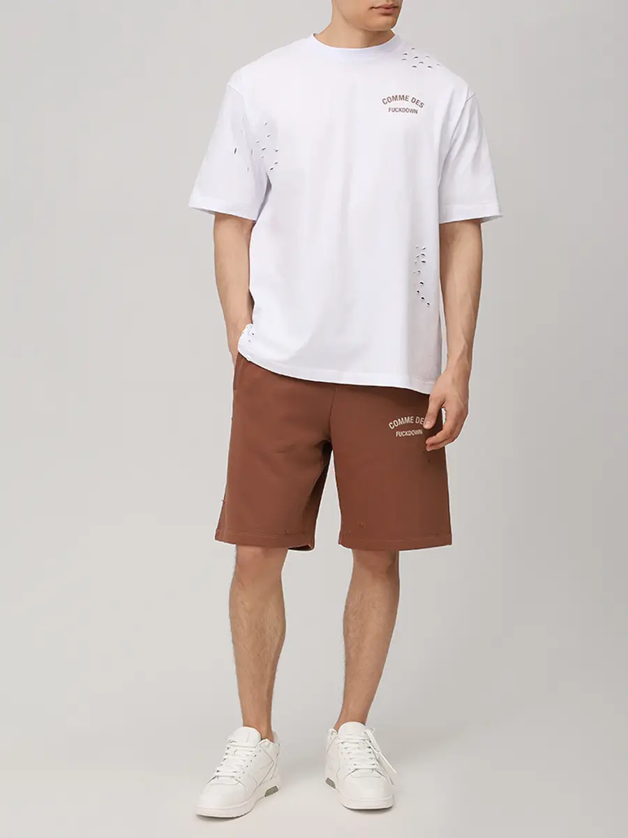Футболка хлопковая COMME DES FUCKDOWN CFABM01923 BIANCO Белый  Фото 2