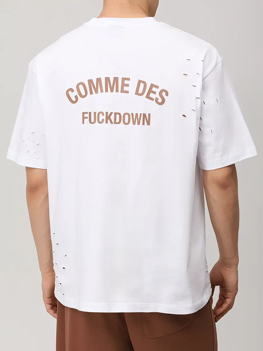 Футболка хлопковая COMME DES FUCKDOWN CFABM01923 BIANCO Белый  Фото 3