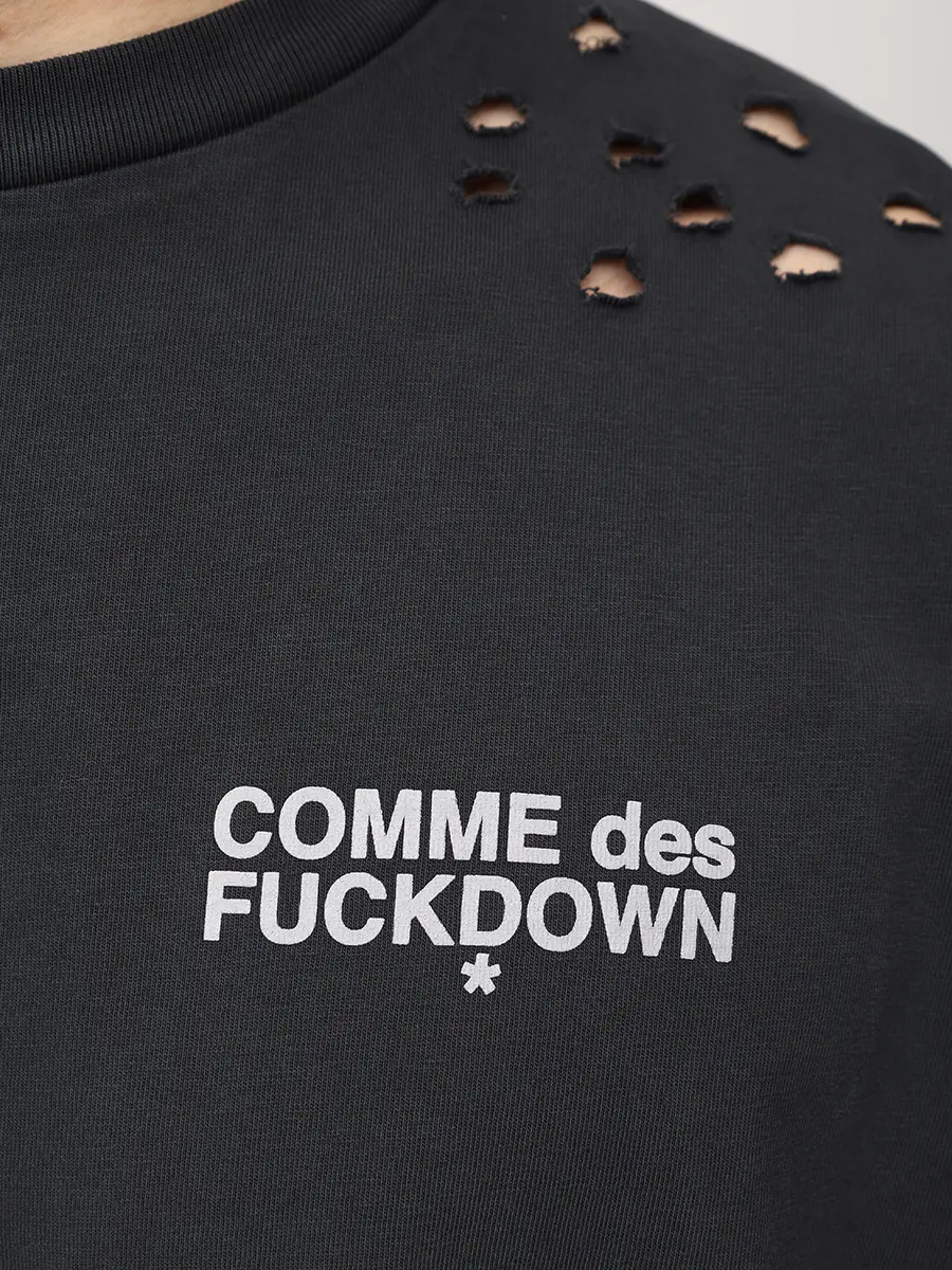 Футболка хлопковая COMME DES FUCKDOWN CFABM01991 NERO Тёмно- Серый  Фото 6