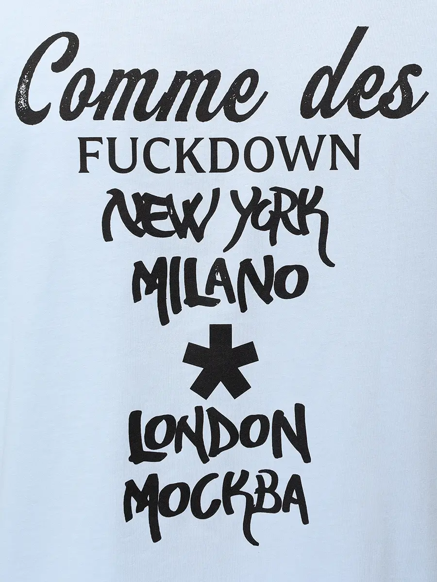Футболка хлопковая COMME DES FUCKDOWN CFABM01929 AZZURRO Голубой  Фото 6