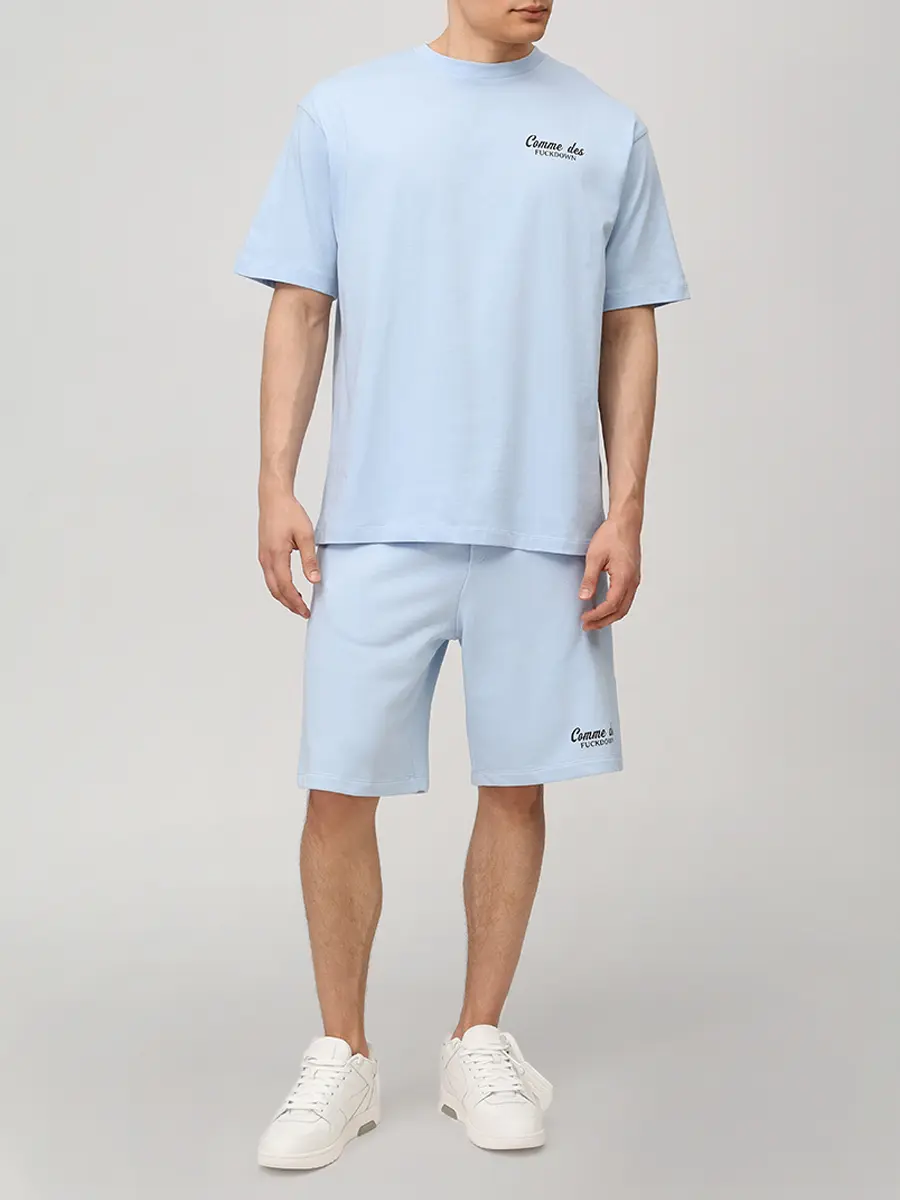 Шорты хлопковые COMME DES FUCKDOWN CFABM01930 AZZURRO Голубой  Фото 2