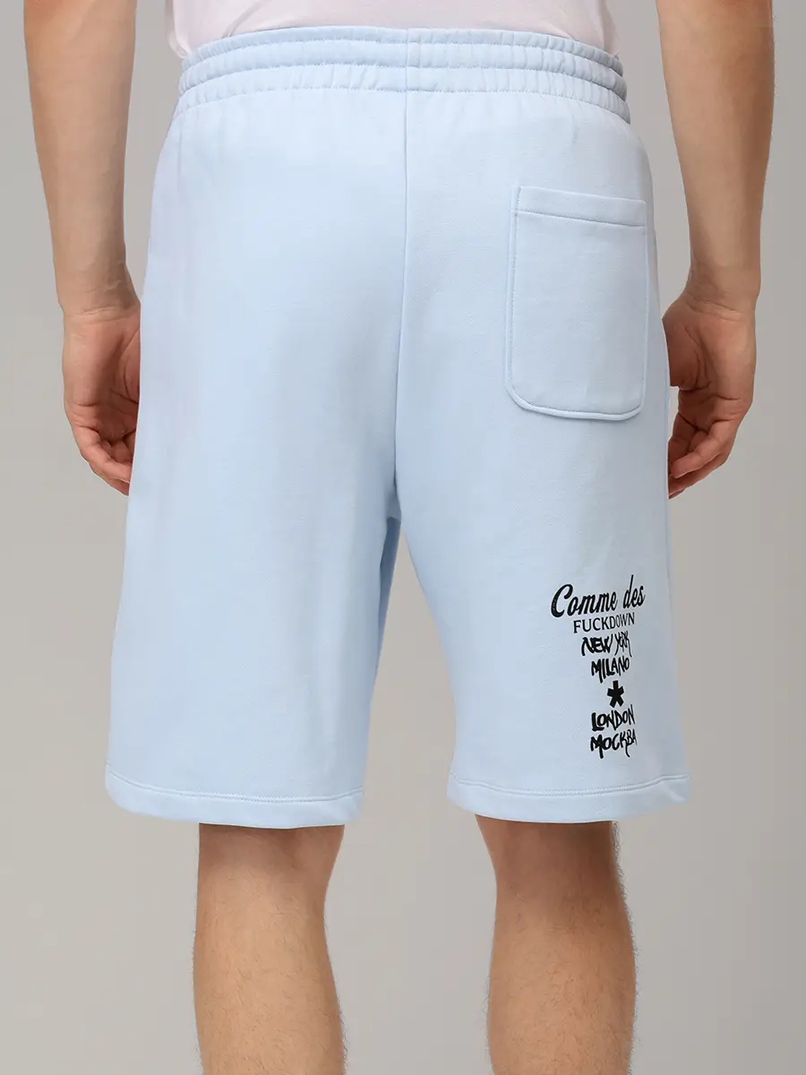 Шорты хлопковые COMME DES FUCKDOWN CFABM01930 AZZURRO Голубой  Фото 3