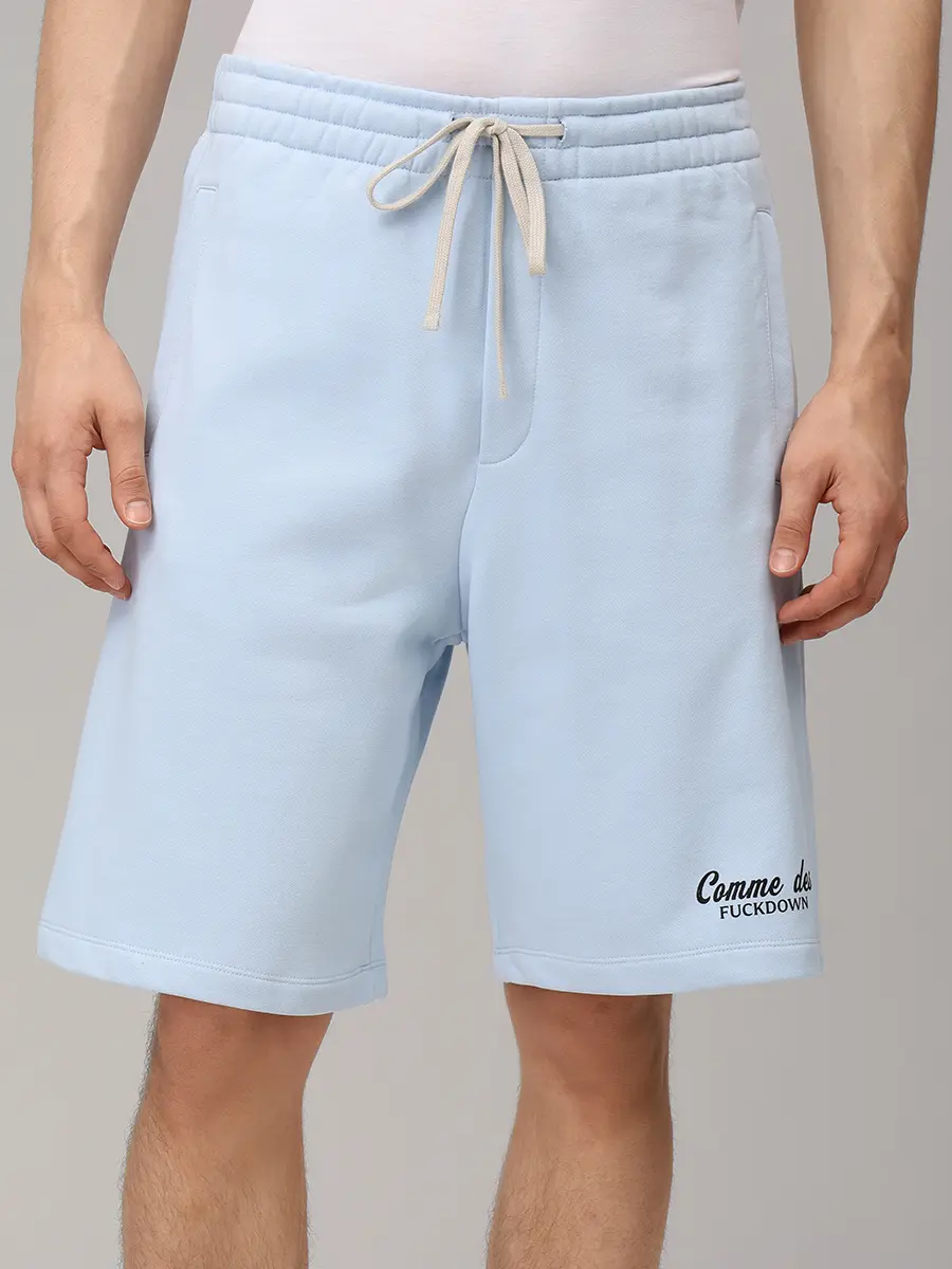 Шорты хлопковые COMME DES FUCKDOWN CFABM01930 AZZURRO Голубой  Фото 4