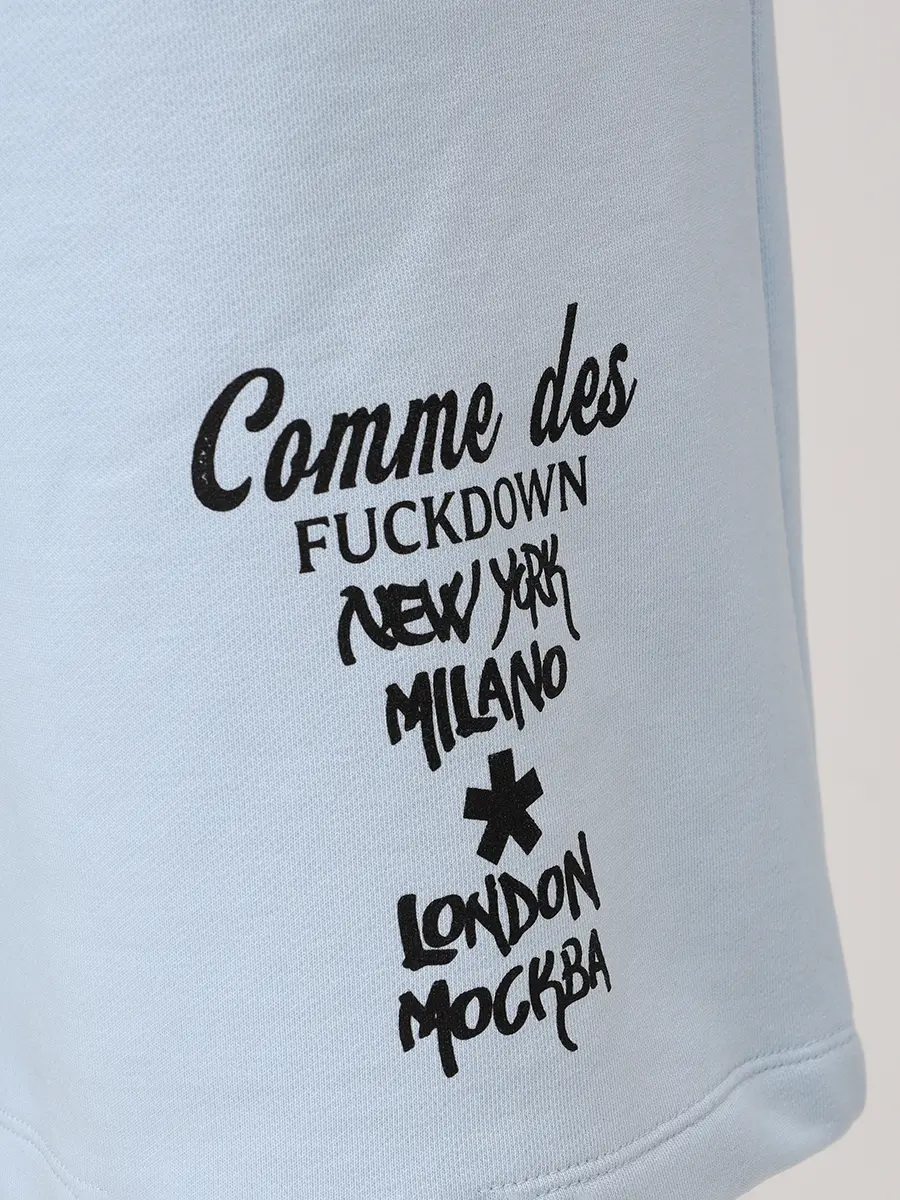Шорты хлопковые COMME DES FUCKDOWN CFABM01930 AZZURRO Голубой  Фото 6