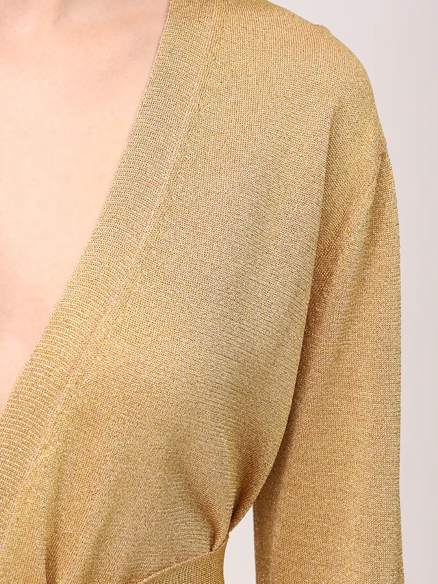 Кардиган из вискозы MISSONI DC26SM02-BK01H3 S01KL Золотой  Фото 5