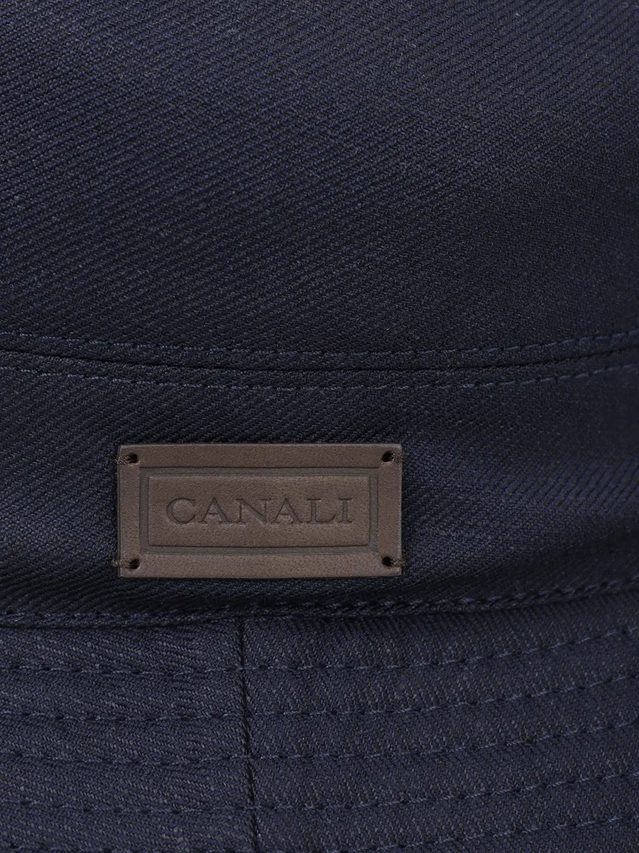 Панама из шерсти и льна CANALI YA00102/301/H126 Темно- Синий  Фото 3