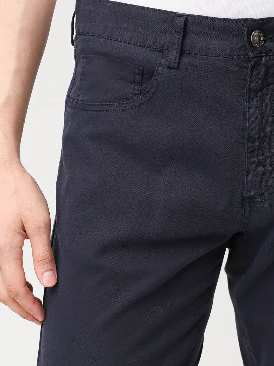 Джинсы Regular Fit из хлопка и лиоцелла CANALI PT01636/306/D91519 Темно- Синий  Фото 5