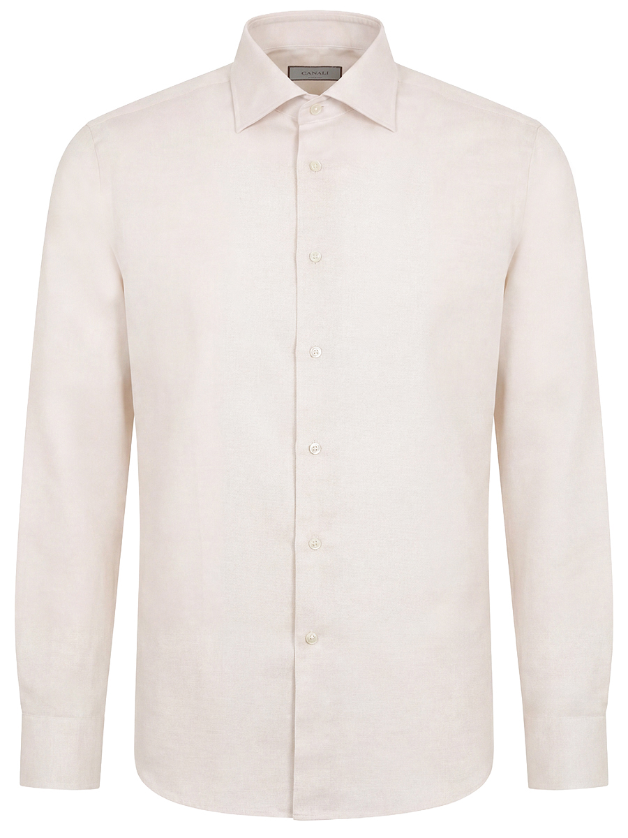 Рубашка Slim Fit из хлопка и льна CANALI