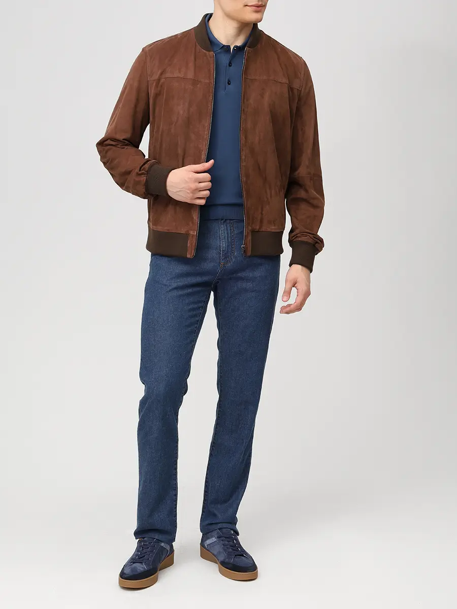 Поло хлопковое CANALI MK02459/314/C0127 Синий  Фото 2